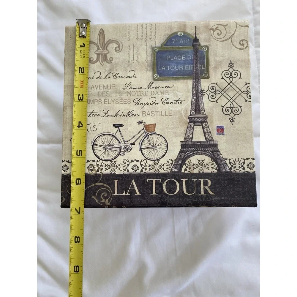 Paris Eiffel Tower Decorative Storage Box La Tour‎ Vintage Style Photo Memory